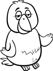 canary bird cartoon coloring page