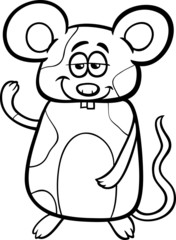 mouse cartoon coloring page