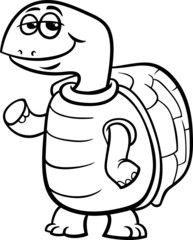 turtle cartoon coloring page