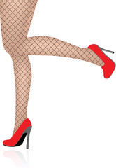 Woman's legs walking