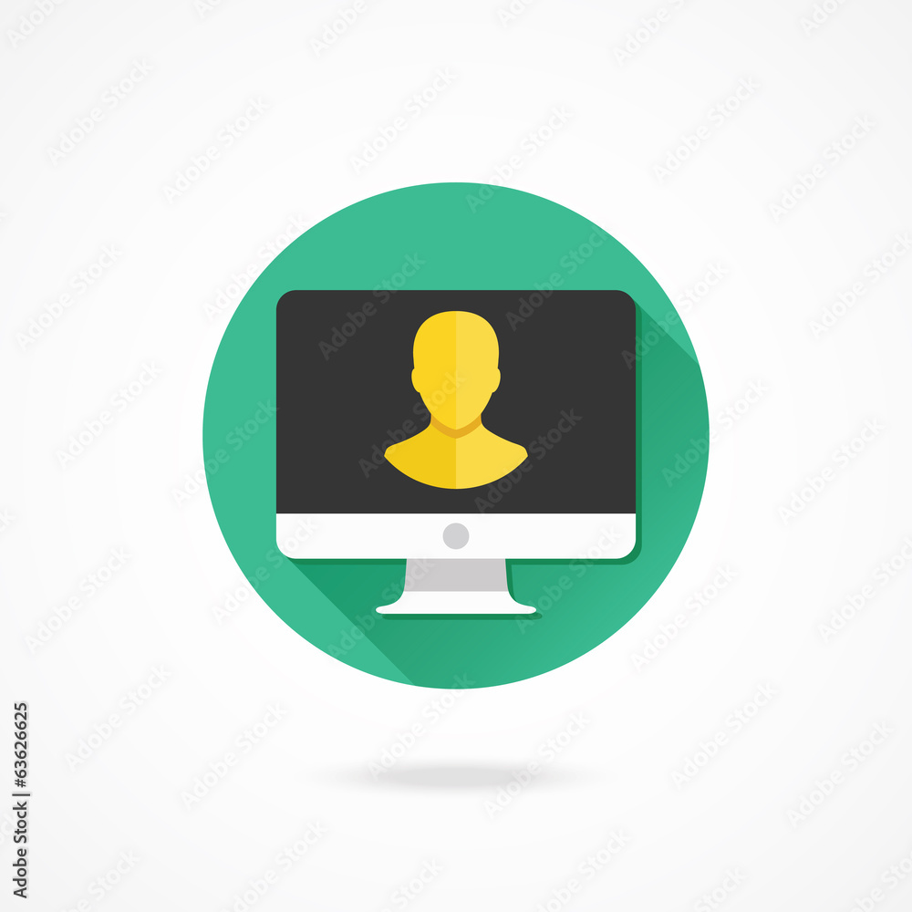 Poster vector computer display user icon