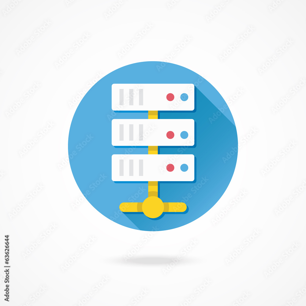 Aufkleber vector computer server icon