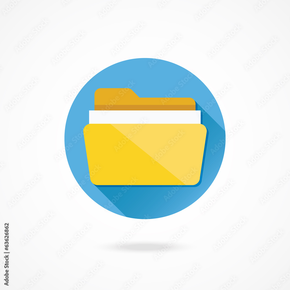 Aufkleber vector folder with documents icon