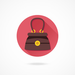 Vector Elegant Women Bag Icon