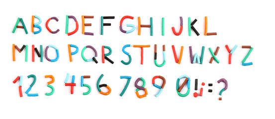 plasticine color alphabet