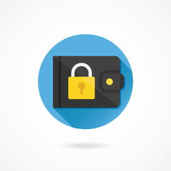 Vector Protect Wallet Icon Protect Savings Concept