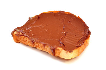 buttered toast with chocolate cream