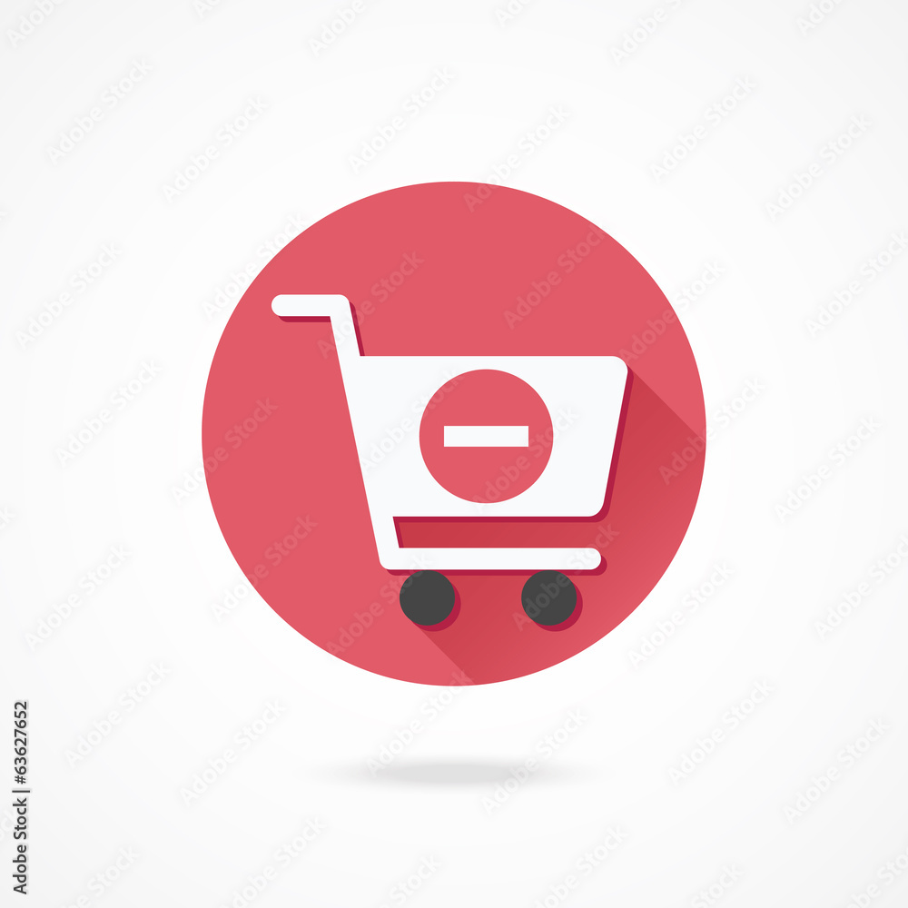 Poster vector shopping cart remove from cart icon
