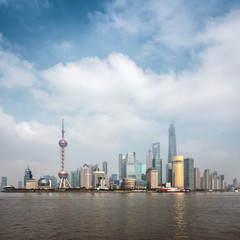 Fototapeta na wymiar shanghai skyline panoramic view