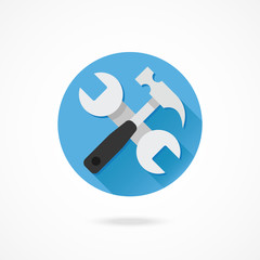 Vector Wrench and Hammer Icon