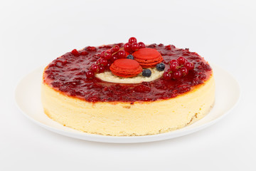 cheesecake with red currants