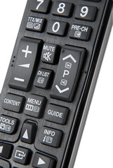 Detail of a remote control isolated on white background