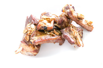 spare ribs bake, isolated