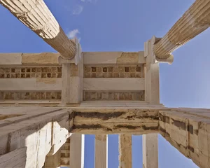 Foto auf Acrylglas ceiling of ancient greek building, Athens acropolis © Dimitrios