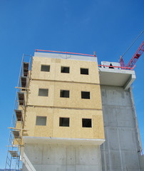 chantier immeuble en construction