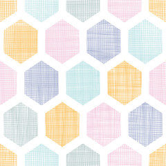 Abstract colorful honeycomb fabric textured seamless pattern