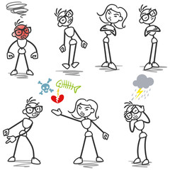 Angry furious and fighting stickman