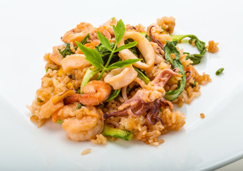 Rice with seafood