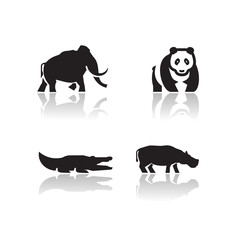 Fototapeta premium Animals icons. Vector format