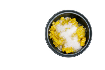 Shear corn with sugar isolated