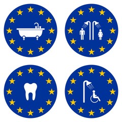 Hygiène dans 4 drapeaux européens	