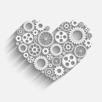 heart with gears