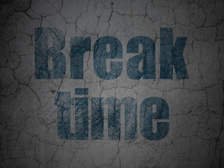 Timeline concept: Break Time on grunge wall background