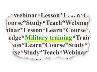 Education concept: Military Training on Paper background