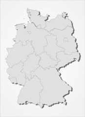 Obraz premium Deutschland mit Bundesländern