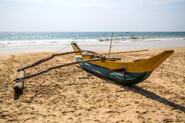 Obraz premium Traditional Sri Lankan fishing boat