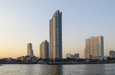 Fototapeta na wymiar view of Chao Praya River , Bangkok, Thailand