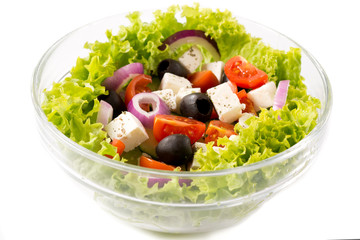 Spring salad isolated