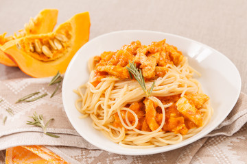 pasta with pumpkin