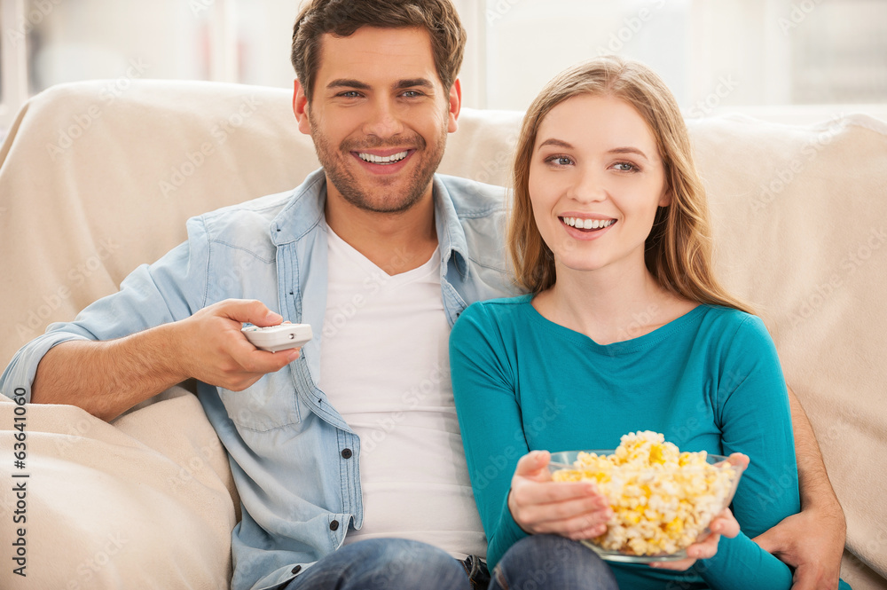 Poster Watching TV together.