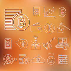bitcoin outline icons
