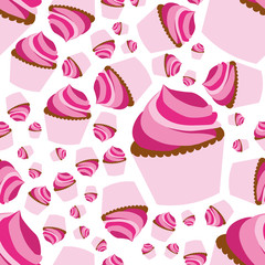 cupcake seamless pattern