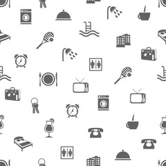 hotel and accommodation seamless pattern