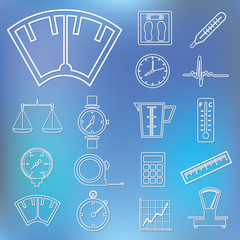 measuring outline icons