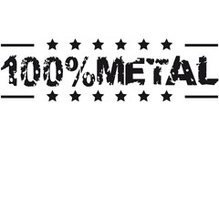 Naklejka premium Cooler 100% Metal Stempel Style