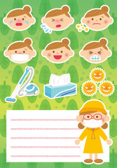 花粉症のイラスト