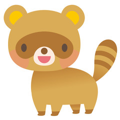 動物　たぬき