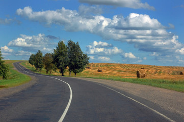 Belarus countryside road
