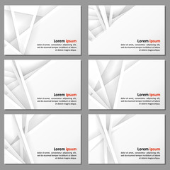 Set of business cards with a neutral background