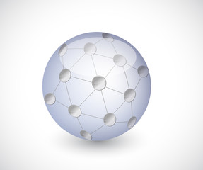 sphere network connection illustration design