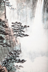 Fototapety  tradycyjne chińskie malarstwo, krajobraz