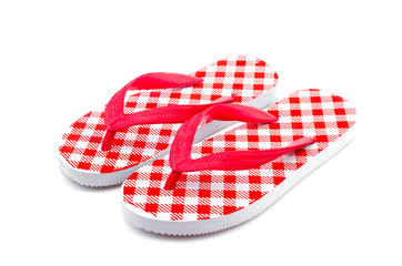 Flip flops isolated white background