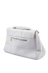 Woman leather bag isolated white background