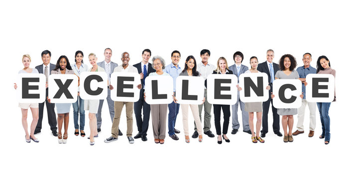 Diverse People Holding Excellence