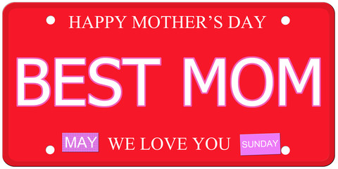 Best Mom Mother's Day Plate