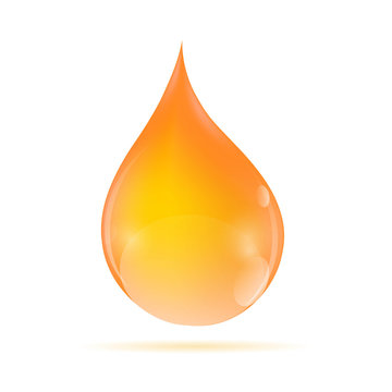 Oil Orange Drop Vector Illustratio